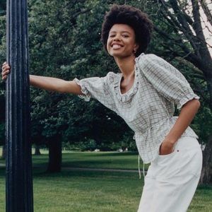 Christy Dawn Amber Top, Lotus Gingham, XS